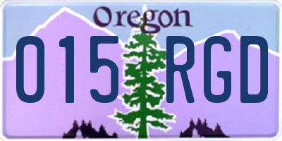 OR license plate 015RGD