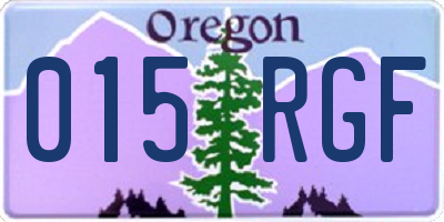 OR license plate 015RGF