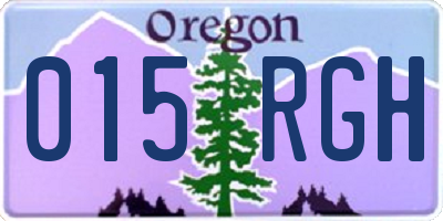 OR license plate 015RGH