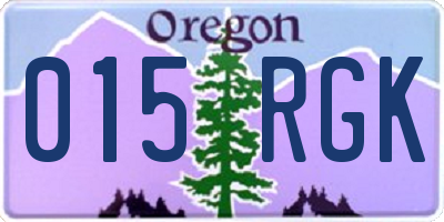 OR license plate 015RGK