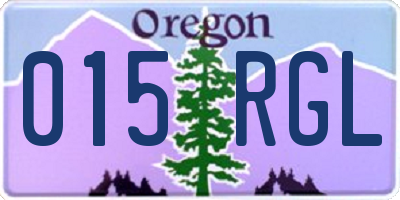 OR license plate 015RGL