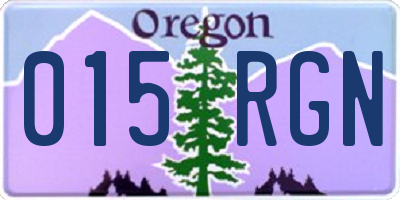 OR license plate 015RGN