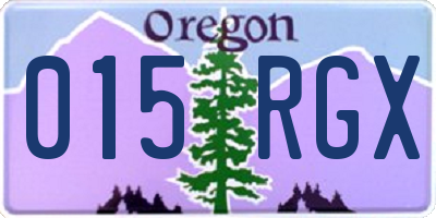 OR license plate 015RGX
