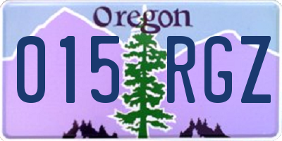 OR license plate 015RGZ