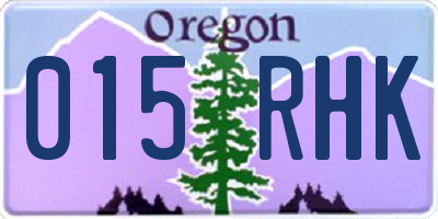 OR license plate 015RHK