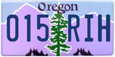 OR license plate 015RIH