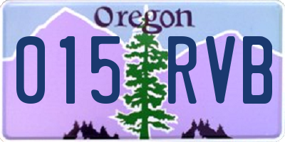 OR license plate 015RVB