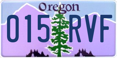 OR license plate 015RVF