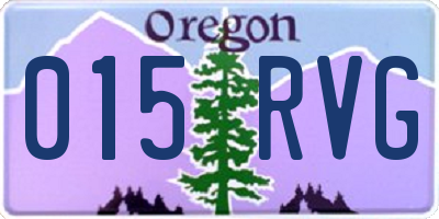 OR license plate 015RVG