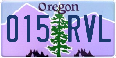 OR license plate 015RVL