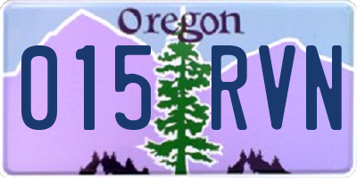 OR license plate 015RVN