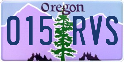OR license plate 015RVS