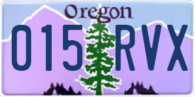 OR license plate 015RVX