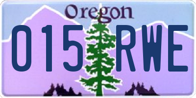 OR license plate 015RWE