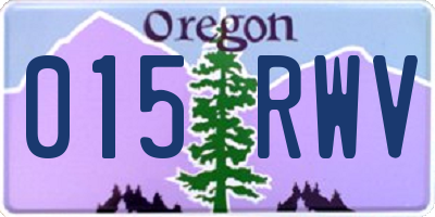 OR license plate 015RWV