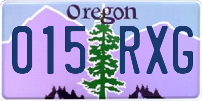 OR license plate 015RXG