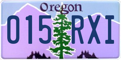 OR license plate 015RXI