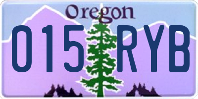 OR license plate 015RYB
