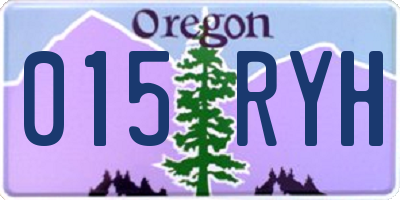 OR license plate 015RYH