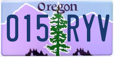 OR license plate 015RYV