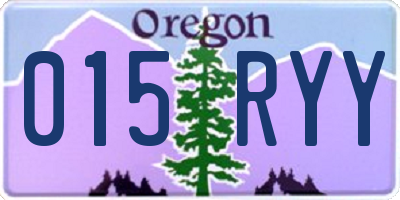 OR license plate 015RYY