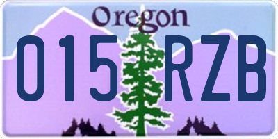 OR license plate 015RZB