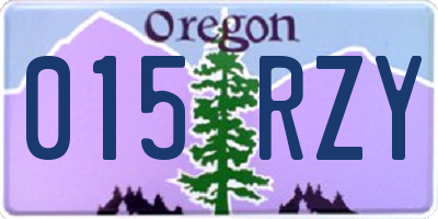 OR license plate 015RZY
