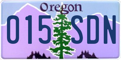 OR license plate 015SDN