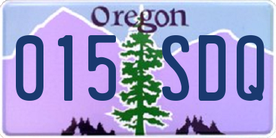 OR license plate 015SDQ