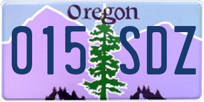 OR license plate 015SDZ