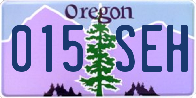 OR license plate 015SEH