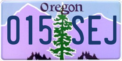 OR license plate 015SEJ
