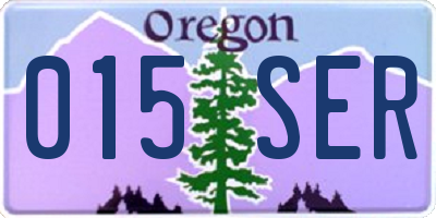 OR license plate 015SER