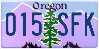 OR license plate 015SFK