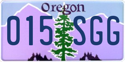 OR license plate 015SGG