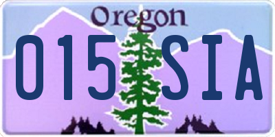 OR license plate 015SIA