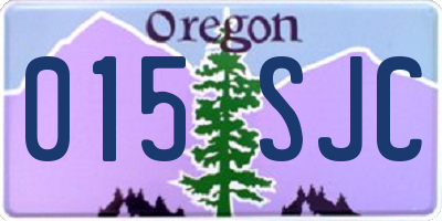 OR license plate 015SJC