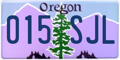 OR license plate 015SJL
