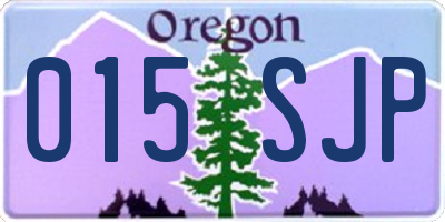 OR license plate 015SJP