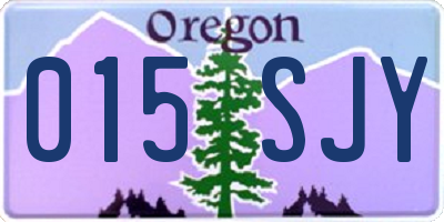 OR license plate 015SJY