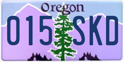 OR license plate 015SKD