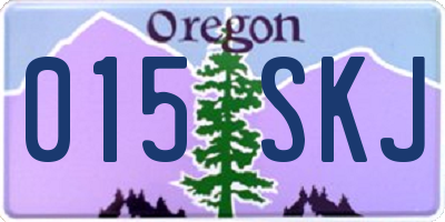 OR license plate 015SKJ