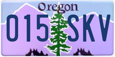 OR license plate 015SKV