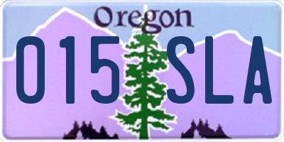 OR license plate 015SLA