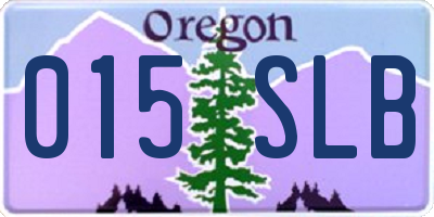 OR license plate 015SLB