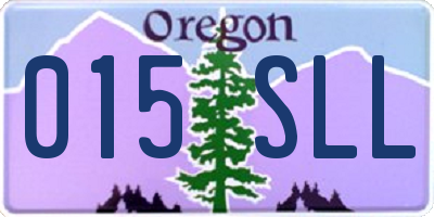OR license plate 015SLL