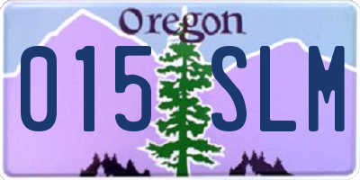 OR license plate 015SLM