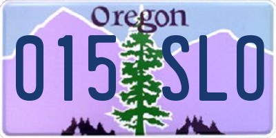 OR license plate 015SLO