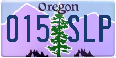 OR license plate 015SLP