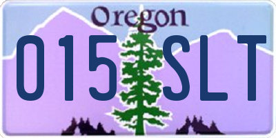OR license plate 015SLT